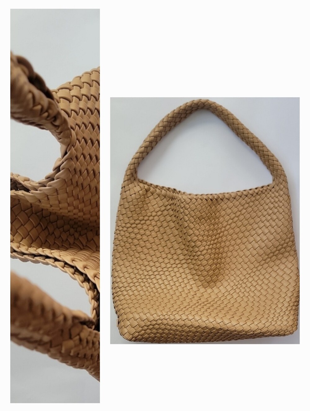 Petite Simone Tan Woven Shoulder Bag, Soft Slouchy Neutral 😎😎😎
